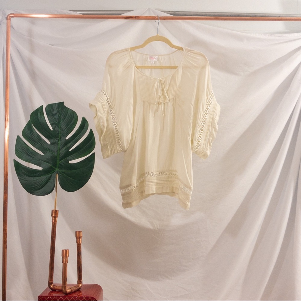 Parker White Sheer Blouse
